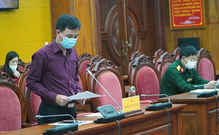 Lãnh đạo ngành Y tế báo cáo tình hình phòng chống dịch Covid-19
