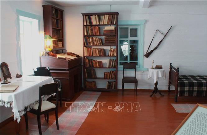  Những vật dụng bên trong phòng làm việc của Lenin tại Bảo tàng lịch sử Lenin bị đày ở Siberia. Ảnh: Trần Hiếu/PV TTXVN tại LB Nga