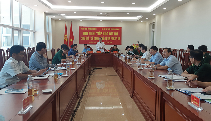 Đồng chí Trần Công Thuật, Phó Bí thư Tỉnh ủy, Chủ tịch UBND tỉnh, Trưởng đoàn ĐBQH tỉnh phát biểu chỉ đạo