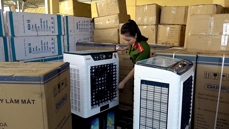 Máy làm mát bị thu giữ tại cơ quan Công an