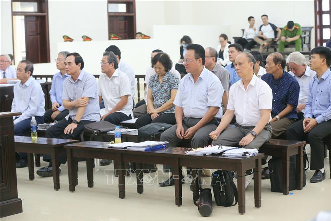 Các bị cáo tại phiên tòa. Ảnh: Doãn Tấn/TTXVN