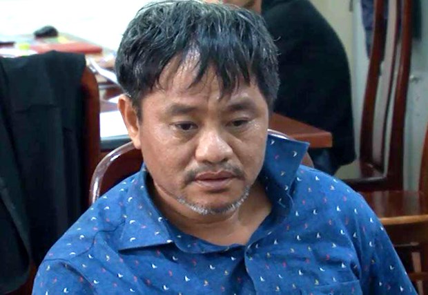 Đỗ Văn Minh tại cơ quan công an.