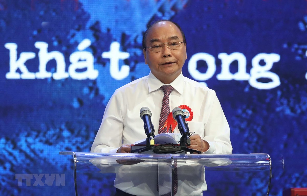 Thủ tướng Nguyễn Xuân Phúc phát biểu tại Chương trình. (Ảnh: Thống Nhất – TTXVN)