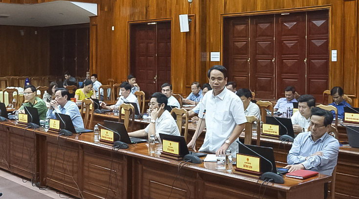 Các đại biểu thảo luận tại cuộc họp.