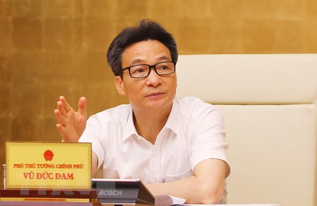 Phó Thủ tướng Vũ Đức Đam, Trưởng Ban Chỉ đạo chủ trì phiên họp. (Ảnh: Lâm Khánh/TTXVN)