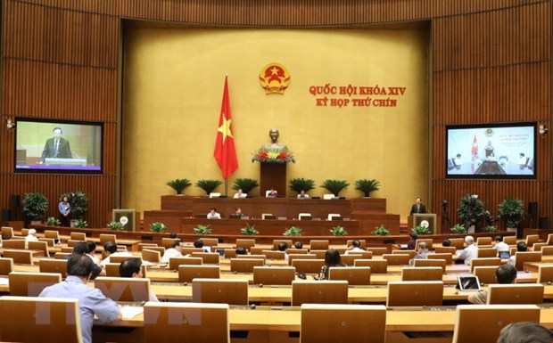 Quang cảnh Kỳ họp thứ chín, Quốc hội khóa XIV. (Ảnh: Văn Điệp/TTXVN)