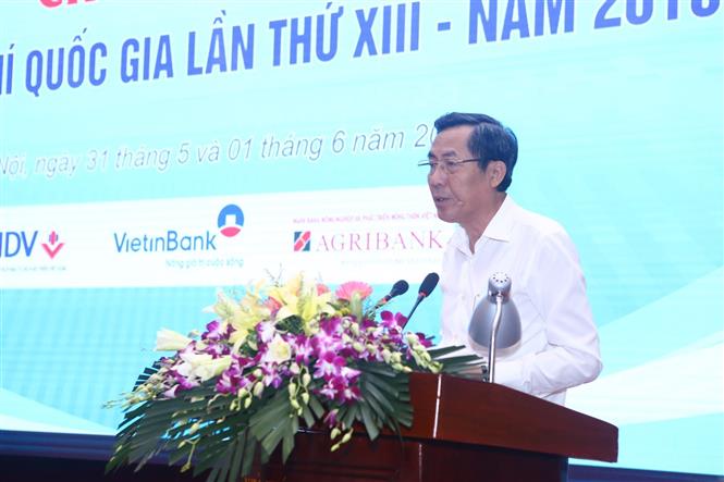  Đồng chí Thuận Hữu, Tổng Biên tập báo Nhân Dân, Phó Trưởng ban Tuyên giáo Trung ương, Chủ tịch Hội Nhà báo Việt Nam, Chủ tịch Hội đồng chung khảo. Ảnh: Minh Quyết/TTXVN
