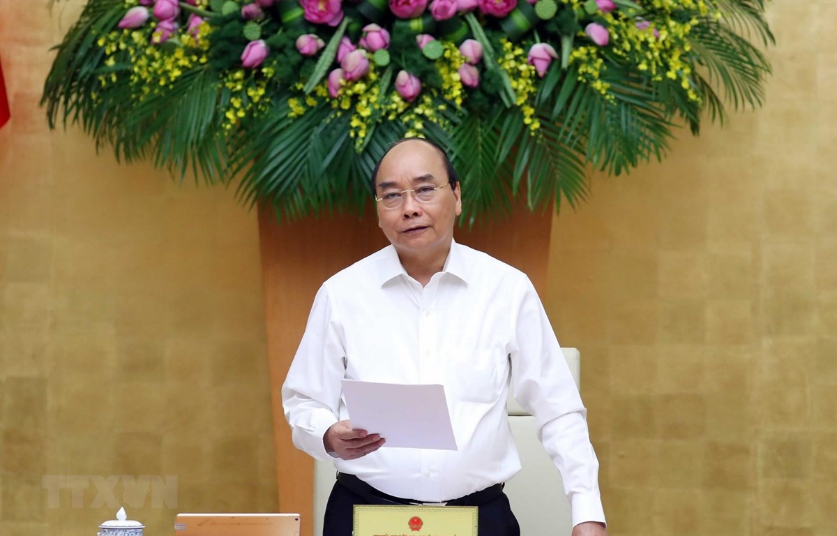 Thủ tướng Nguyễn Xuân Phúc phát biểu. (Ảnh: Thống Nhất/TTXVN)