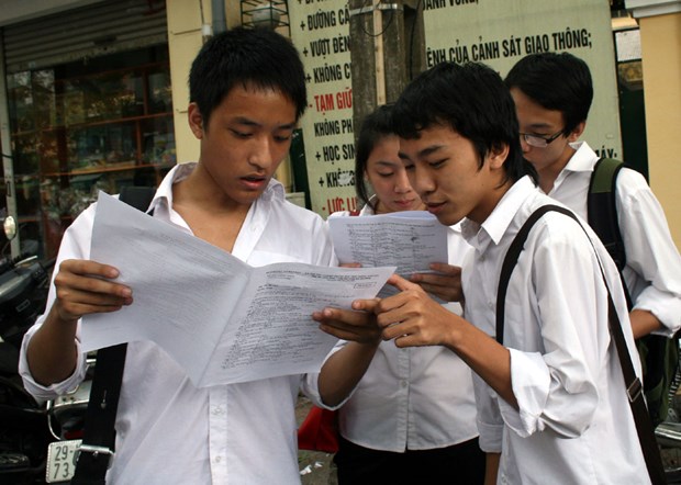 Thí sinh tham dự kỳ thi Trung học phổ thông quốc gia. (Ảnh: Minh Sơn/Vietnam+)
