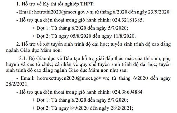 (Nguồn: Bộ Giáo dục và Đào tạo)