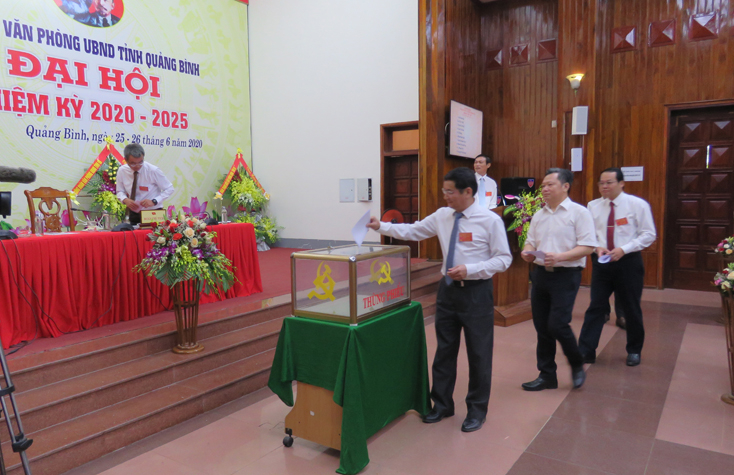 Đại hội bỏ phiếu bầu Ban Chấp hành nhiệm kỳ 2020-2025.