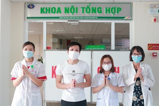 Bệnh nhân số 292 được công bố khỏi bệnh ngày 26-6-2020. (Ảnh: TTXVN phát)