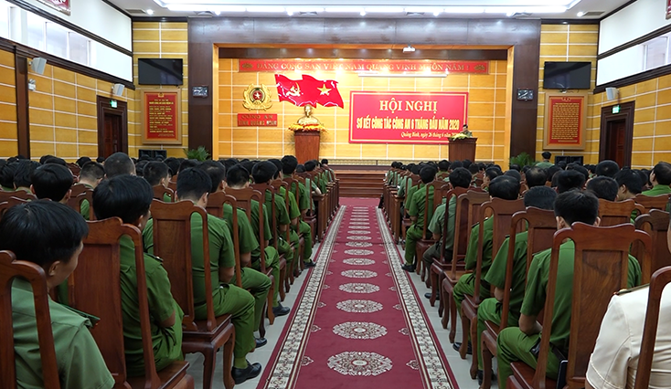 Hội nghị sơ kết công tác Công an 6 tháng đầu năm 2020.