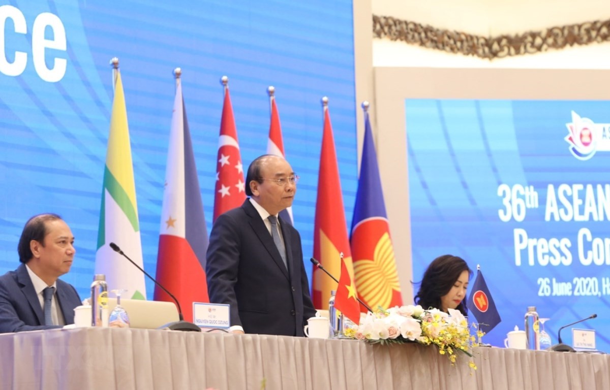 Thủ tướng Nguyễn Xuân Phúc, Chủ tịch ASEAN 2020 phát biểu. (Ảnh: TTXVN)