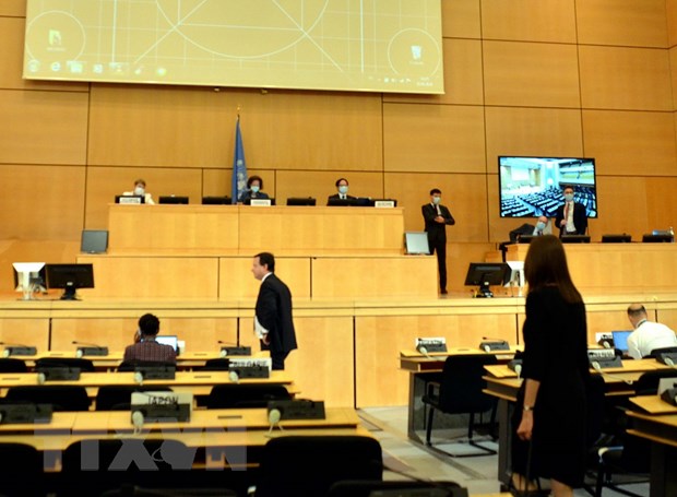 Phiên khai mạc Khóa họp lần thứ 44 của Hội đồng Nhân quyền LHQ tại Geneva ngày 30/6 vừa qua. (Ảnh: Tố Uyên/TTXVN)
