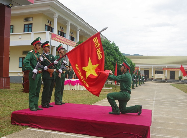  Lễ tuyên thệ chiến sỹ mới, nghi thức thiêng liêng ghi nhận quá trình huấn luyện, rèn luyện, trưởng thành của chiến sỹ Trung đoàn BB 996.