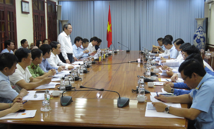 Đoàn công tác của Bộ Tài chính làm việc với tỉnh ta.