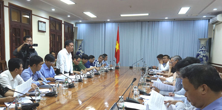 Đồng chí Trần Phong, Phó Chủ tịch UBND tỉnh phát biểu tại buổi làm việc.