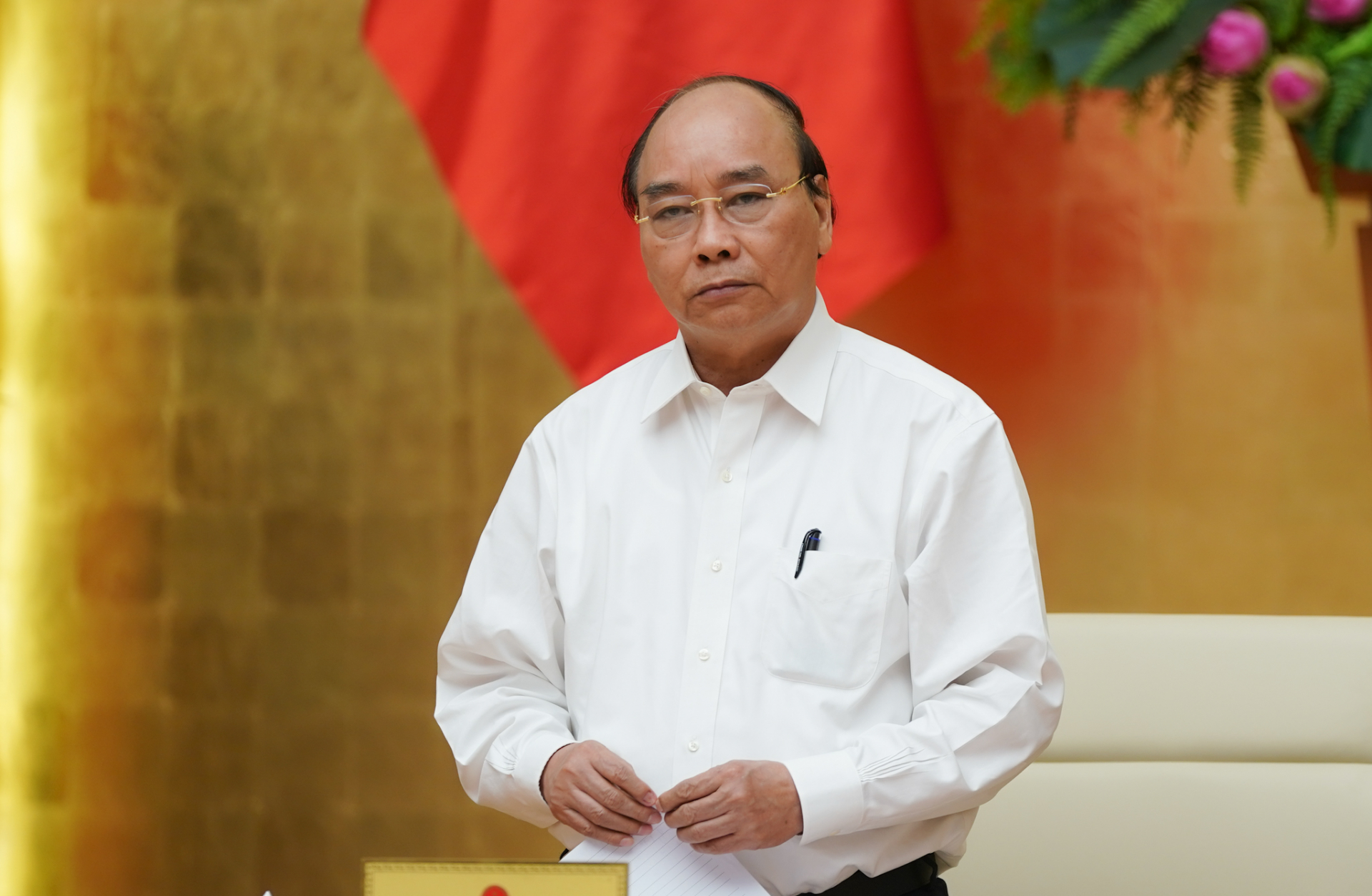 Yêu cầu Ủy ban nhân dân thành phố Đà Nẵng tổ chức triển khai khẩn trương, quyết liệt các chỉ đạo của Thủ tướng Nguyễn Xuân Phúc tại cuộc họp Thường trực Chính phủ về phòng, chống dịch COVID-19. Ảnh VGP