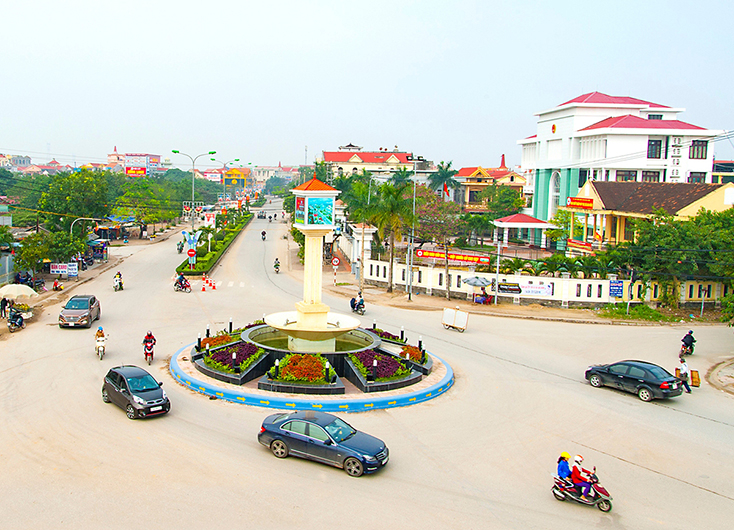 Đô thị TX. Ba Đồn ngày càng được đầu tư, xây dựng khang trang, hiện đại (ảnh: Văn Thức). 