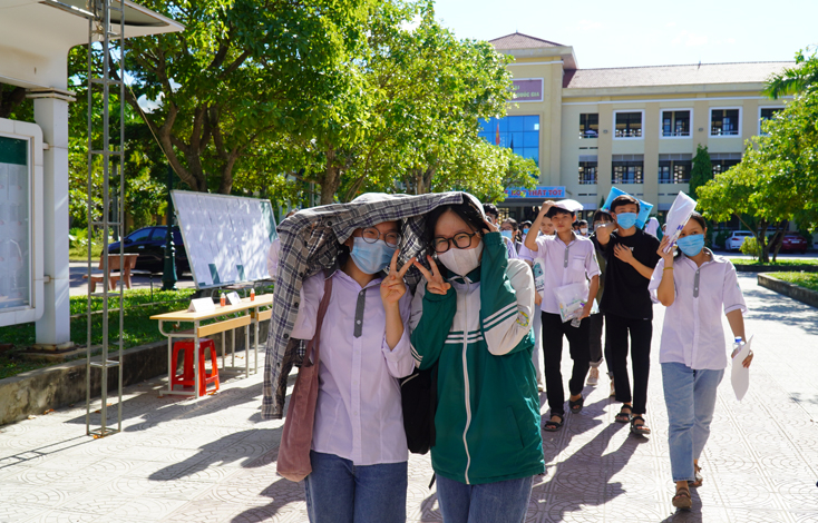 Hầu hết thí sinh đều tự tin hoàn thành tốt bài thi tốt nghiệp.
