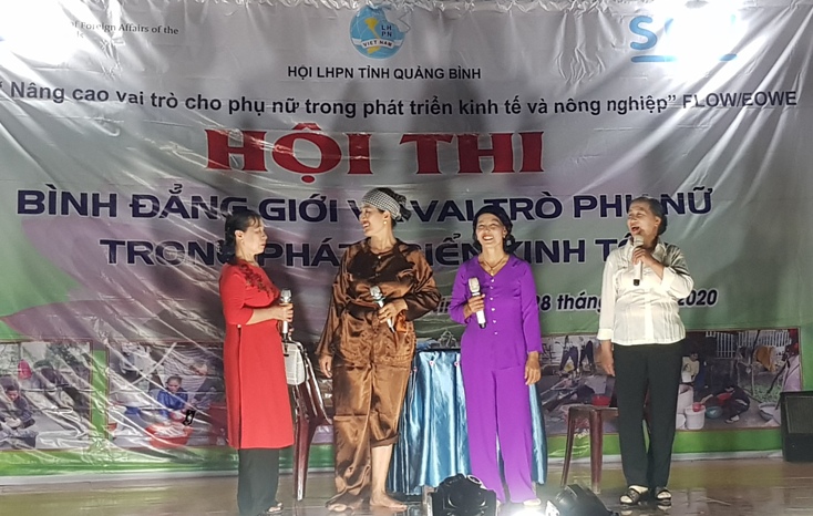    Các địa phương thực hiện tuyên truyền BĐG, phòng, chống BLGĐ thông qua các hội thi.