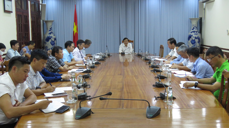 Đồng chí Nguyễn Xuân Quang, Phó Chủ tịch Thường trực UBND tỉnh kết luận cuộc họp.