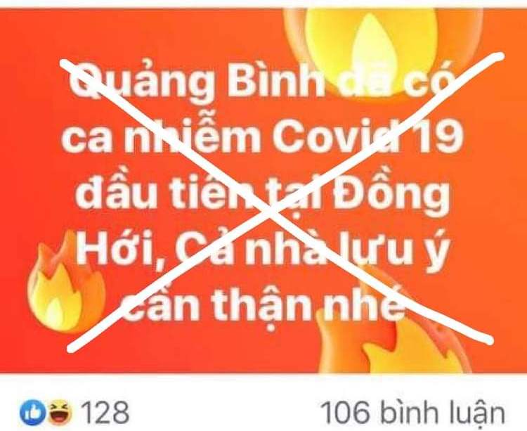 Thông tin sai sự thật mà tài khoản facebook N.M.H đăng tải và sau đó đã xóa.