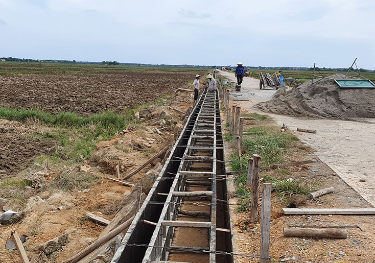 Kênh mương do Liên hiệp HTX sản xuất kinh doanh dịch vụ nông nghiệp Lệ Thủy đầu tư, xây dựng 