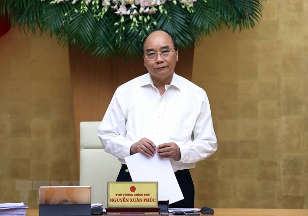  Thủ tướng Nguyễn Xuân Phúc phát biểu. (Ảnh: Thống Nhất/TTXVN)