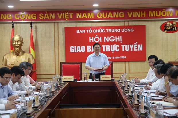  Toàn cảnh Hội nghị giao ban trực tuyến toàn ngành tổ chức xây dựng Đảng chiều 3-9. (Nguồn: xaydungdang.org.vn)