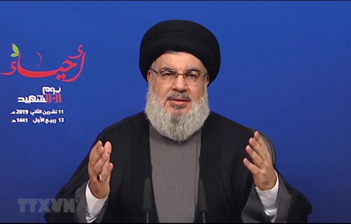 Thủ lĩnh Phong trào Hezbollah của Liban, Hassan Nasrallah. (Ảnh: AFP/TTXVN)