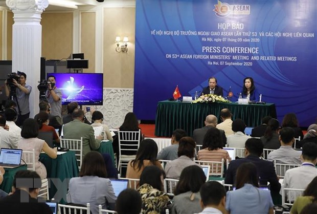 Quang cảnh cuộc họp báo. (Ảnh: Dương Giang/TTXVN)