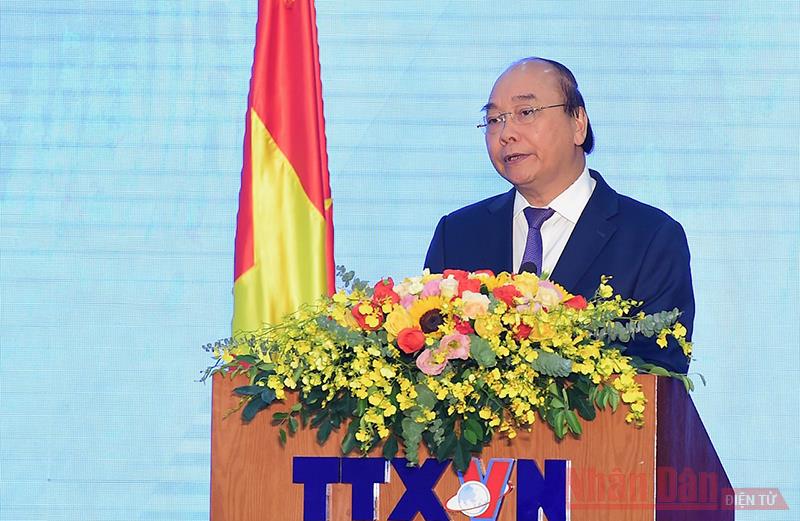 Thủ tướng Nguyễn Xuân Phúc phát biểu tại buổi lễ. 