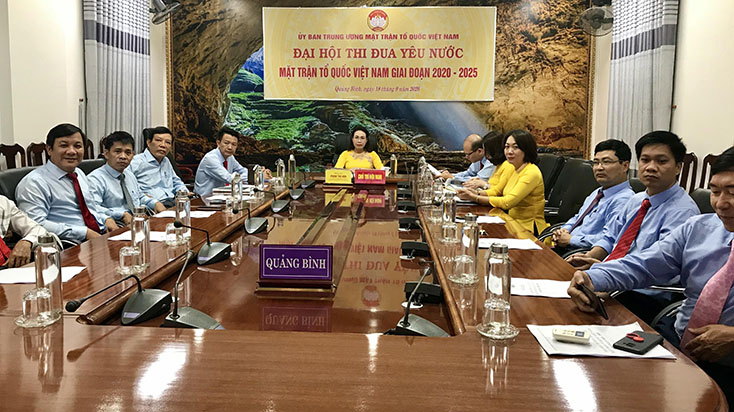 Các đại biểu dự đại hội tại điểm cầu tỉnh Quảng Bình