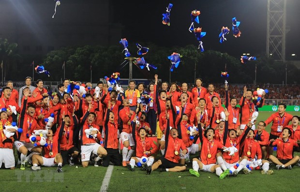  Môn bóng đá ở SEA Games 31 nhiều khả năng diễn ra trên ba sân vận động Mỹ Đình, Thiên Trường và Phú Thọ. (Ảnh: TTXVN)