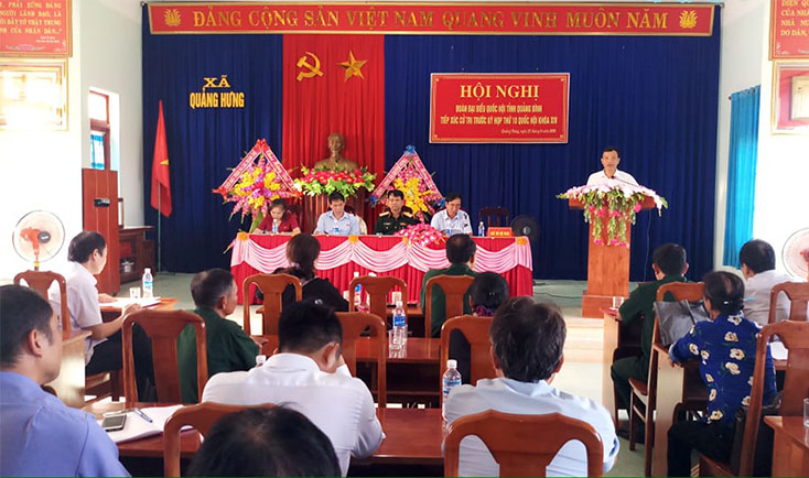 Đoàn ĐBQH tỉnh tiếp xúc cử tri huyện Quảng Trạch