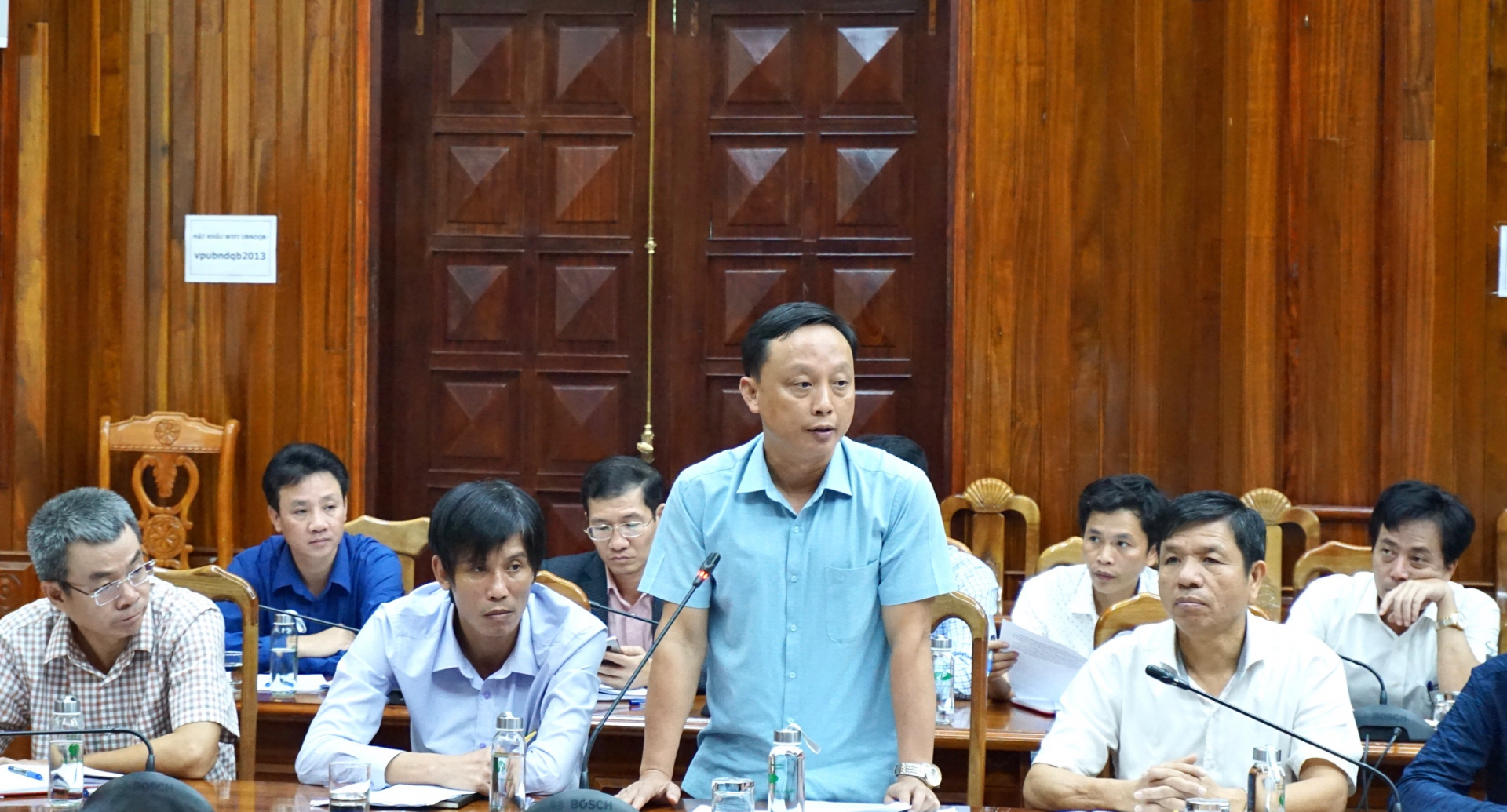 Đại diện lãnh đạo Sở Nông nghiệp-PTNT phát biểu tại cuộc họp.