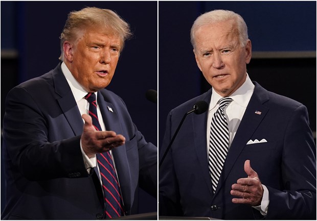 Tổng thống Mỹ Donald Trump (trái) và ứng cử viên của đảng Dân chủ Joe Biden. (Ảnh: Star Tribune)