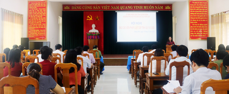 Các Báo cáo viên pháp luật cấp tỉnh tham dự tại hội nghị
