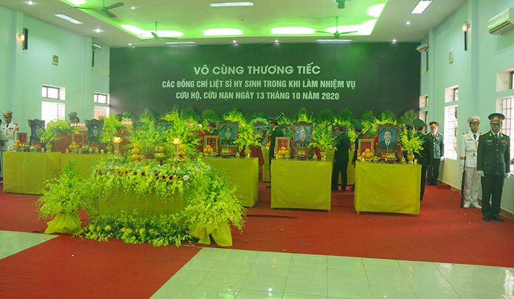 Lễ viếng, lễ truy điệu các đồng chí hy sinh khi làm nhiệm vụ tại Thủy điện Rào Trăng 3