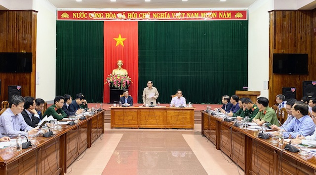 Bộ trưởng Bộ Nông nghiệp-PTNT Nguyễn Xuân Cường phát biểu kết luận buổi làm việc.