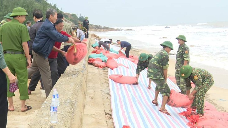 Các lực lượng Quân sự chủ động triển khai công tác ứng phó với ảnh hưởng của bão số 8.