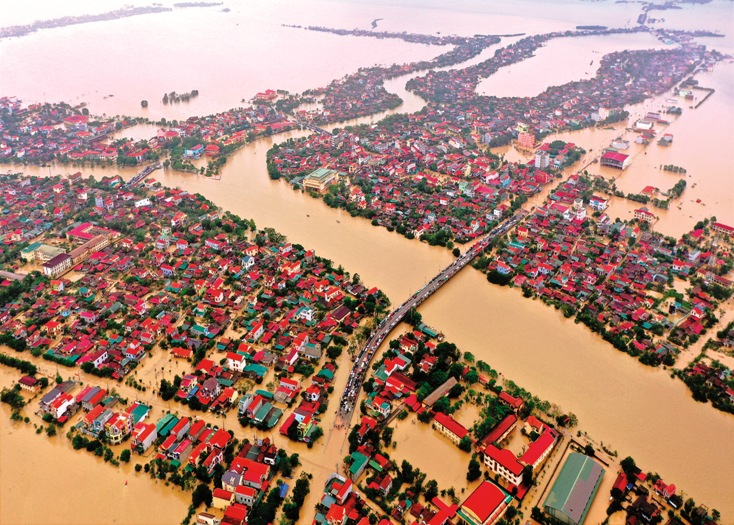 Lệ Thủy mùa lũ 2020. Ảnh: Lê Đức Thành