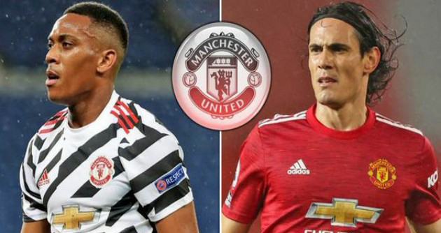  Anthony Martial và Edinson Cavani sẽ phải dự bị cho Ronaldo