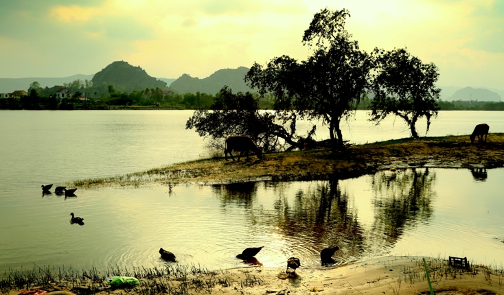 Bên sông. Ảnh: Lê Thanh Thu
