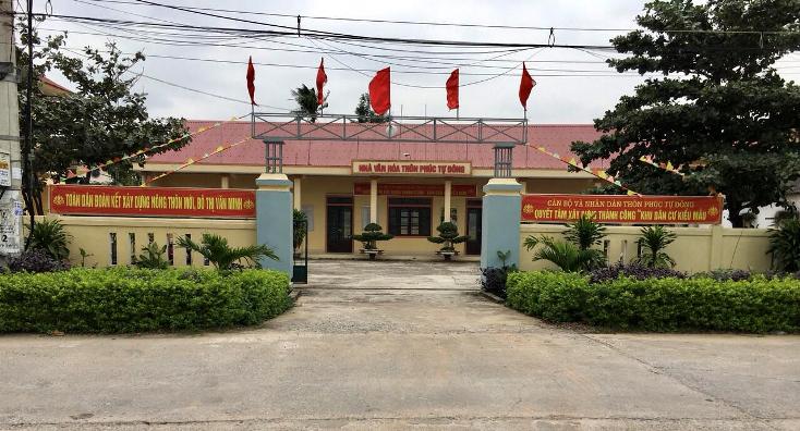 Nhà văn hóa thôn Phúc Tự Đông bảo đảm đạt chuẩn.