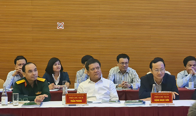 Đại diện lãnh đạo các tỉnh miền Trung tham dự hội nghị “Thúc đẩy phục hồi sản xuất nông nghiệp khu vực miền Trung sau thiên tai”.