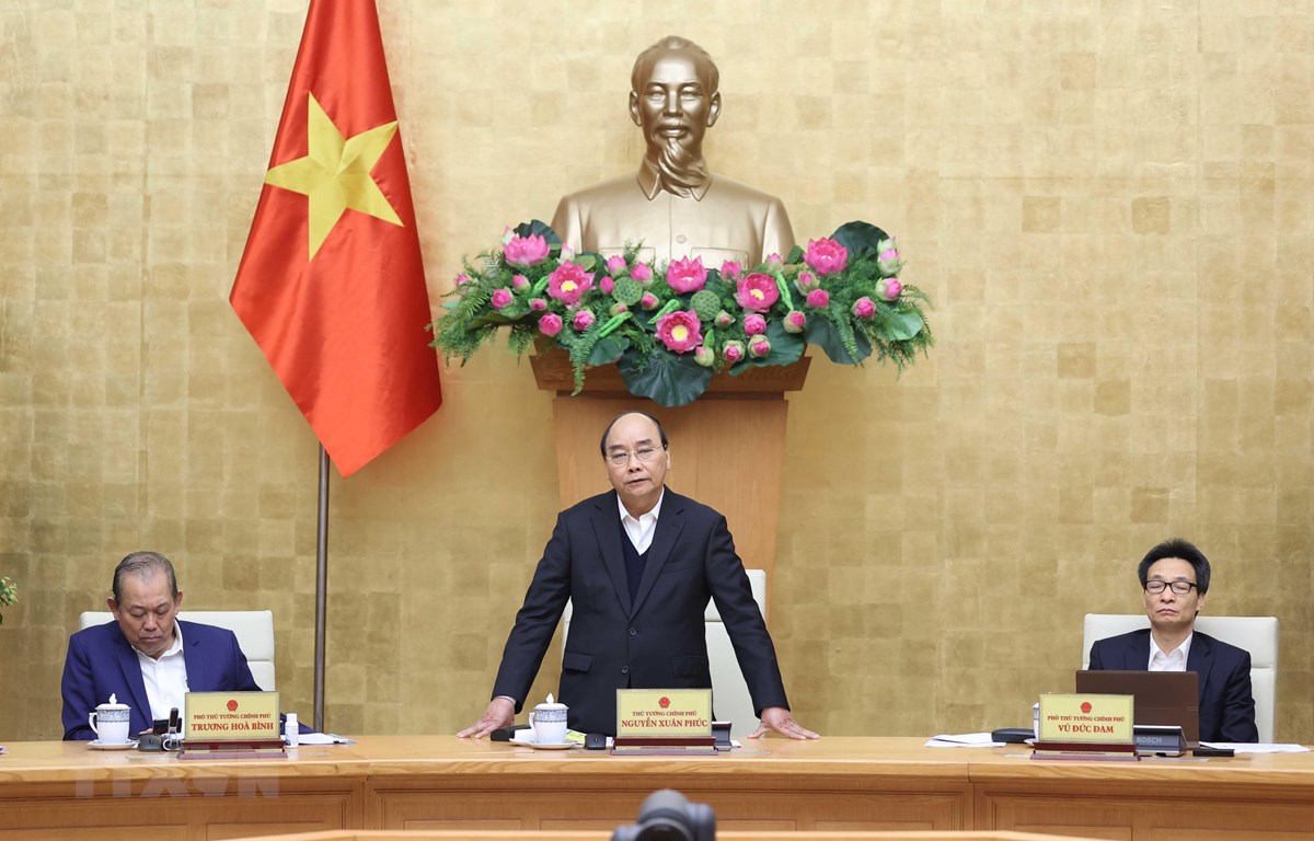 Thủ tướng Nguyễn Xuân Phúc phát biểu. (Ảnh: Thống Nhất/TTXVN)