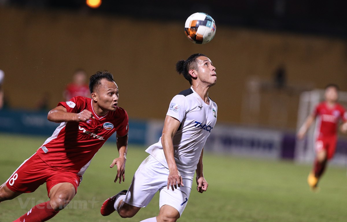 V-League 2021 mở màn với vòng 1 được dự đoán hấp dẫn và kịch tính. (Ảnh: Hiển Nguyễn/Vietnam+)
